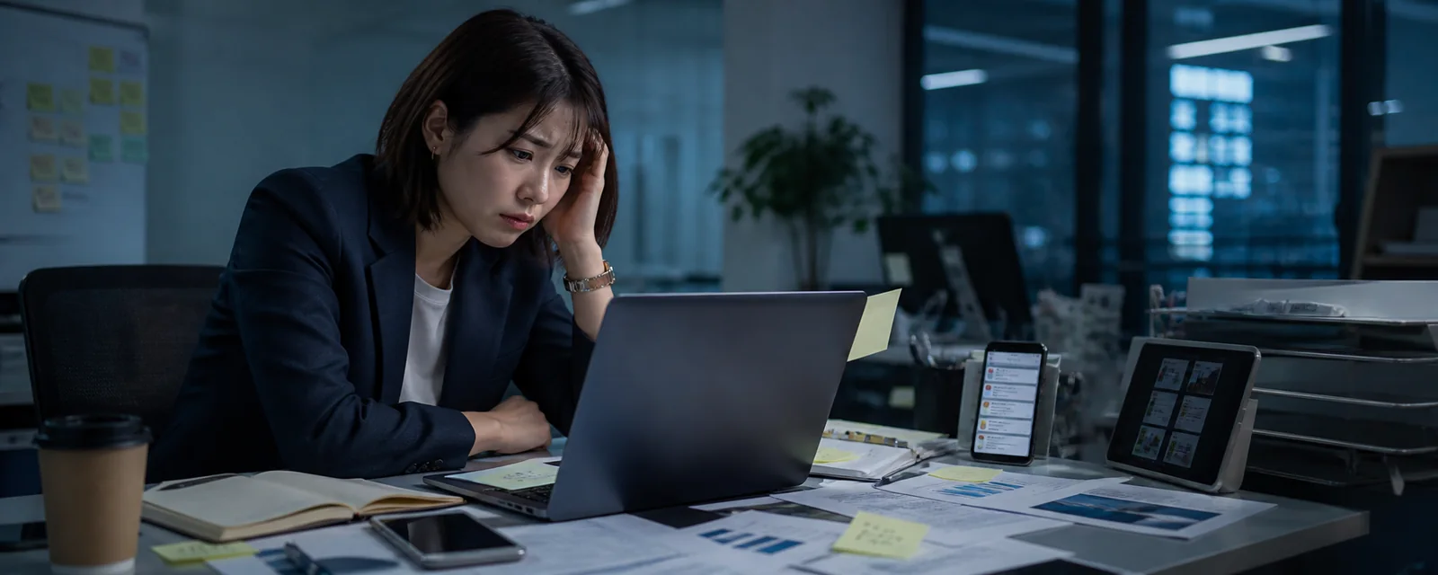 SNS運用の業務過多に悩む担当者